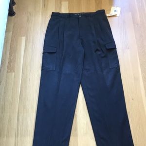 Tommy Bahama black silk blend cargo pants